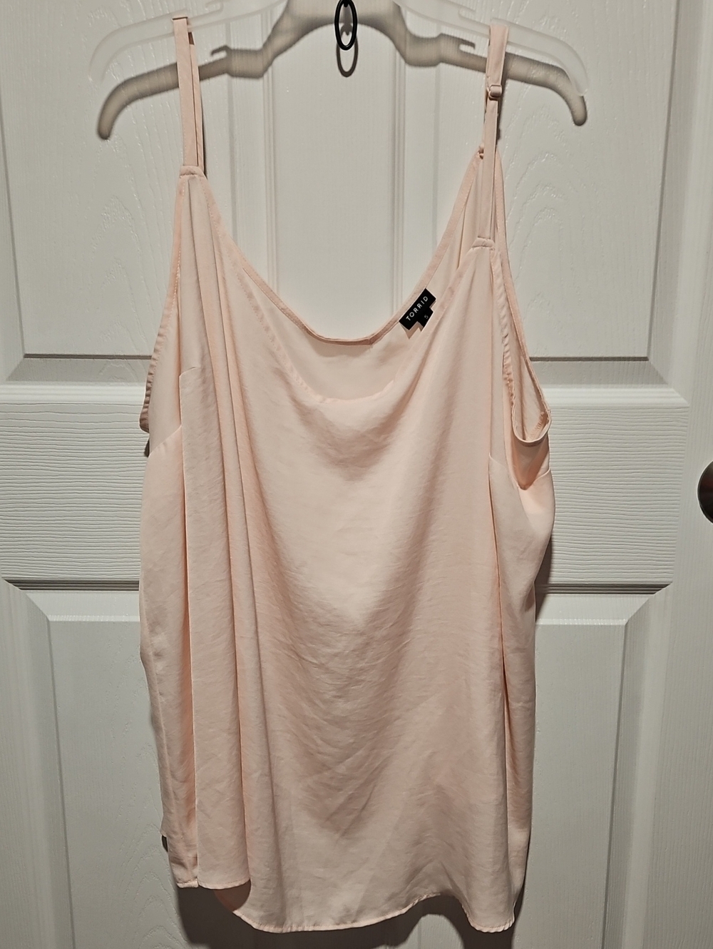 torrid Pale Blush Satin Camisole with Adjustable Straps